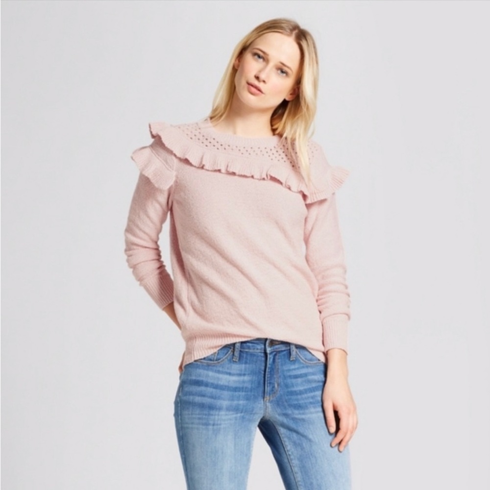 Who What Wear Ruffle Sweater